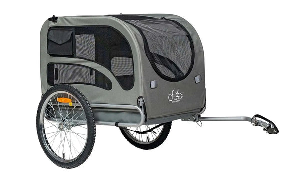 The picture shows the Fiido electric bicycle pet trailer