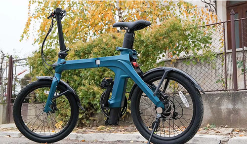 The Fiido X electric bike parked.