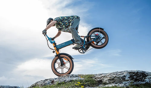 Man riding a Fiido M1 Pro electric bike