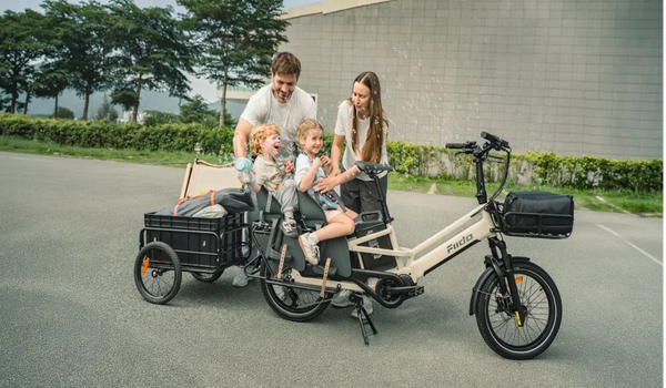 Fiido T3 Max electric cargo bike for family rides with kids and a rear trailer