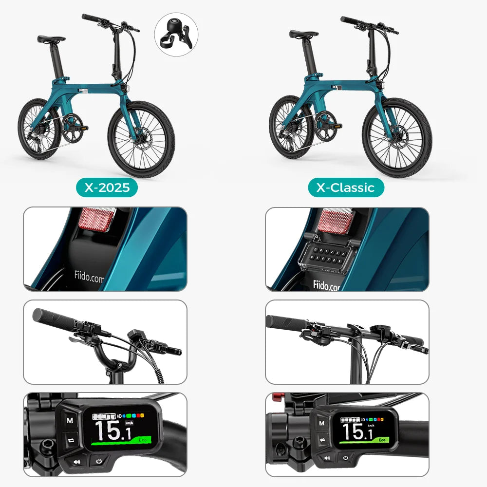 Fiido X Folding Electric Bike With Torque Sensor